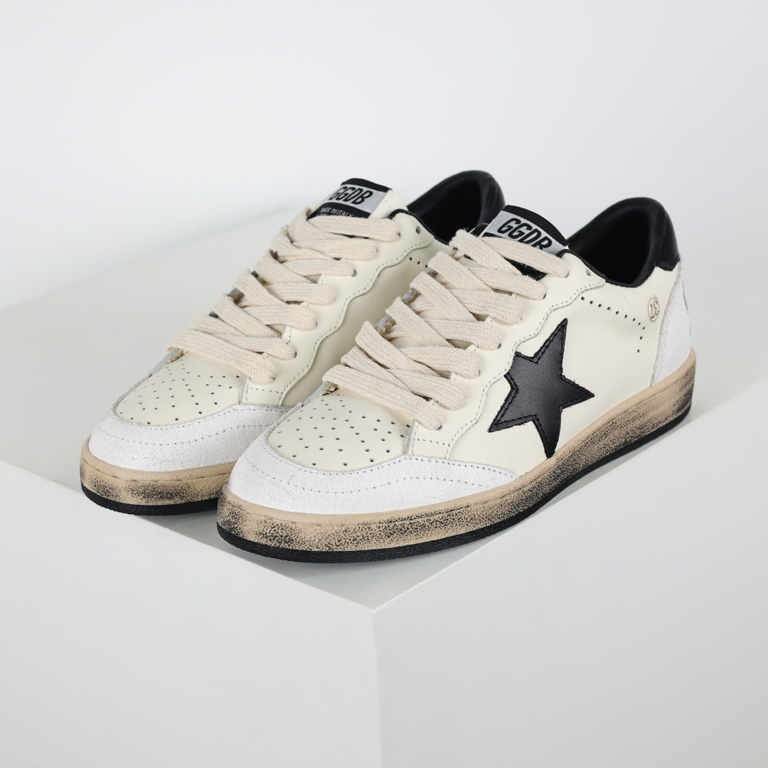 Tênis Golden Goose Ball Star White/Black Leather
