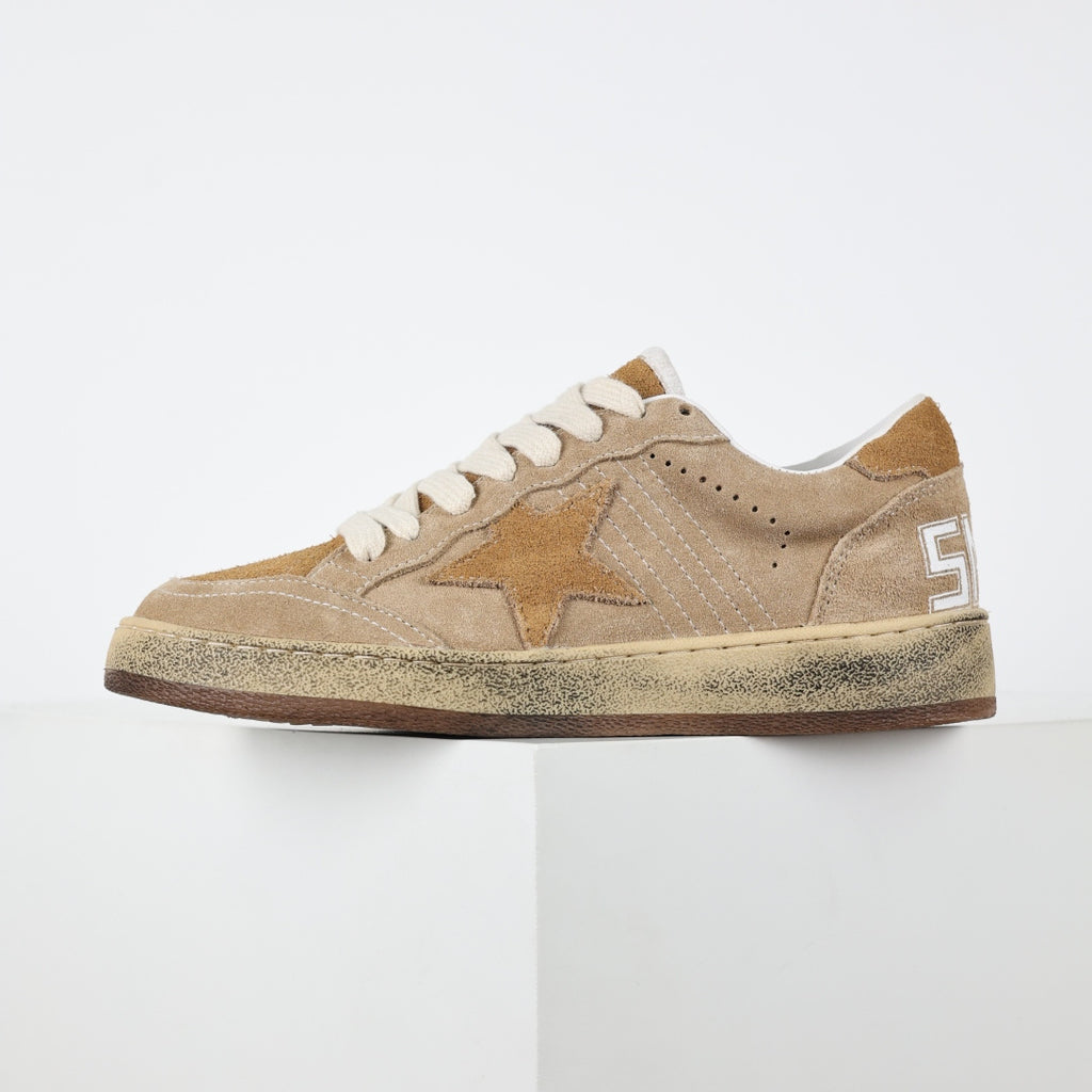 Tênis Golden Goose Ball Star Suede Beige