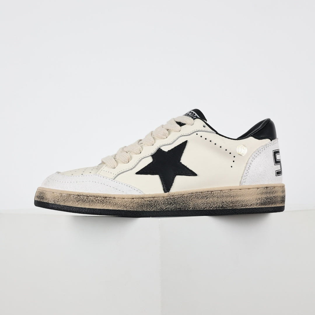 Tênis Golden Goose Ball Star White/Black Leather