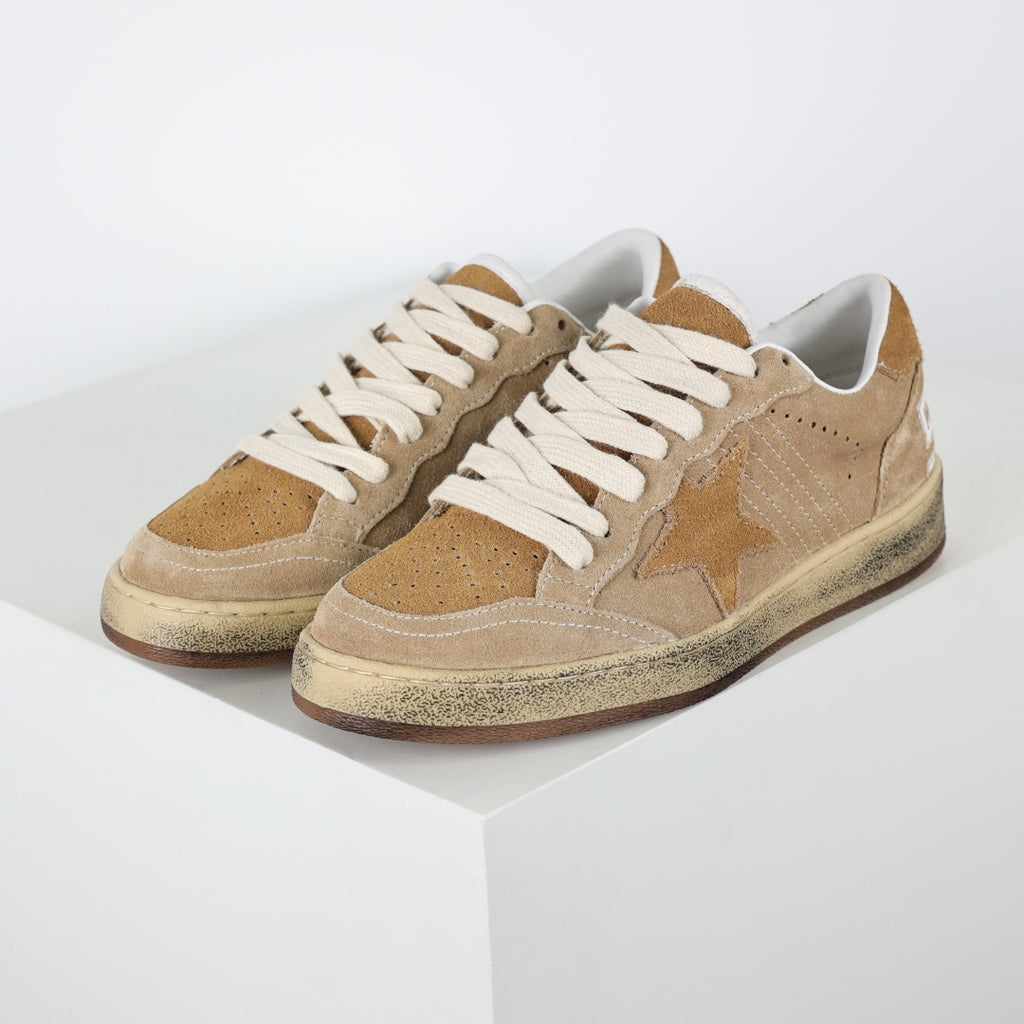 Tênis Golden Goose Ball Star Suede Beige