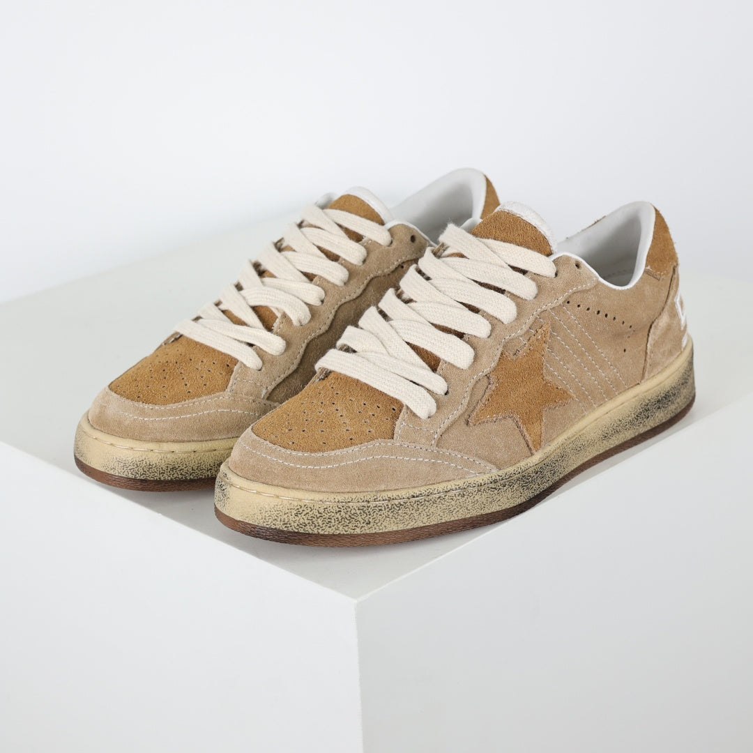 Tênis Golden Goose Ball Star Suede Beige