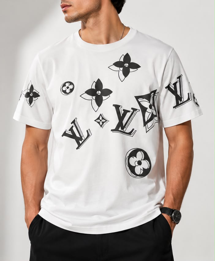 Camiseta Louis Vuitton Monogram Flower Oversized