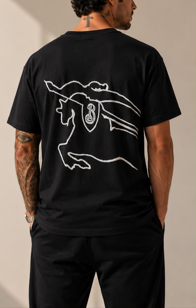 Camiseta Burberry Equestrian Knight Oversized
