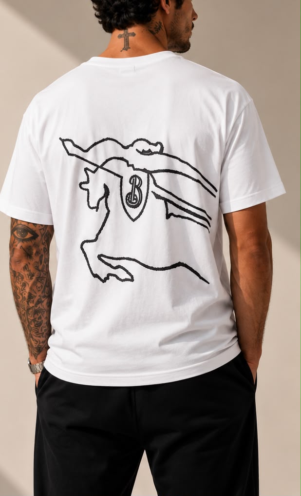 Camiseta Burberry Equestrian Knight Oversized