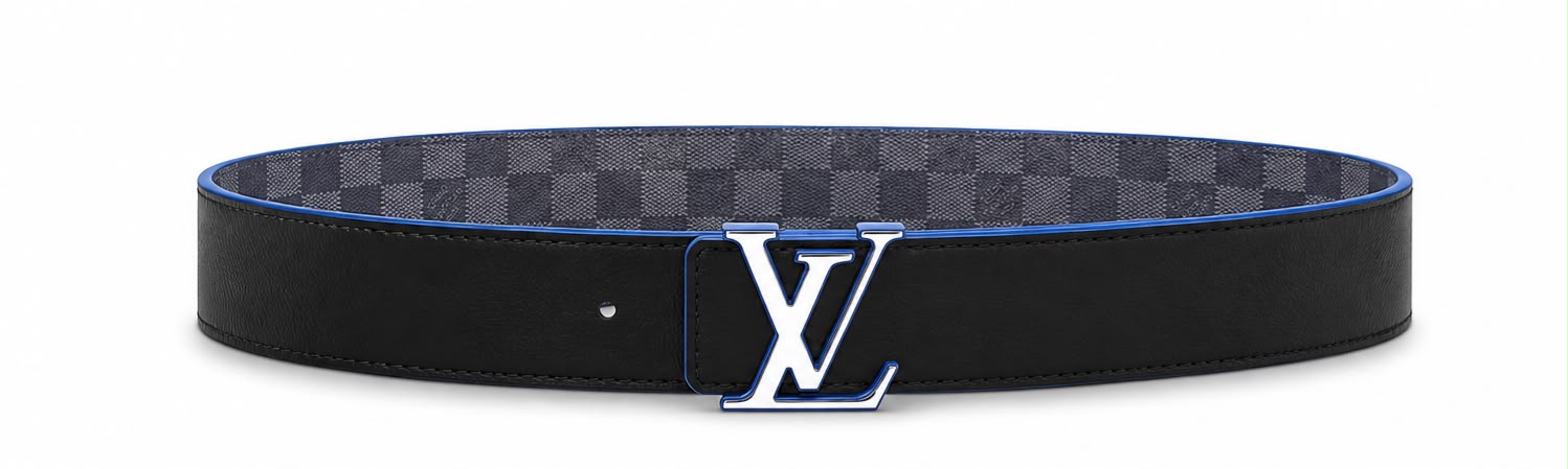 Cinto Louis Vuitton Reversible Damier Graphite