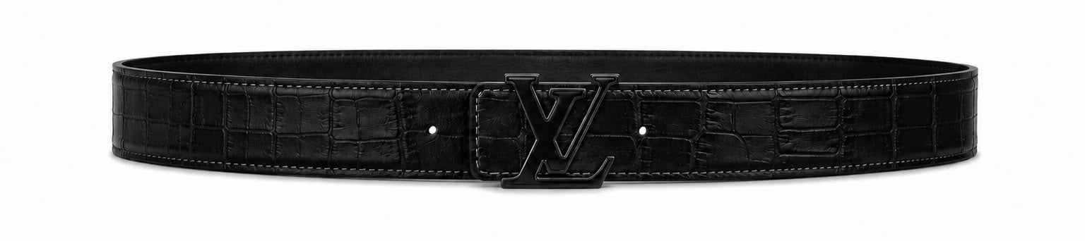 Cinto Louis Vuitton croc-embossed leather