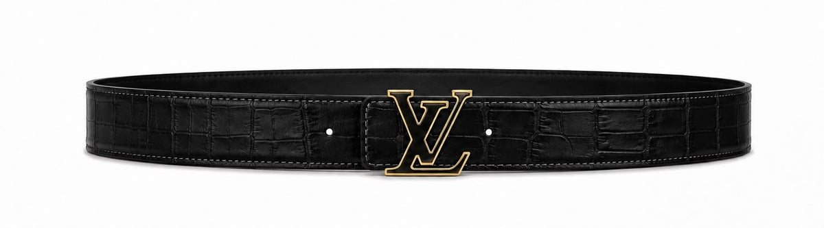 Cinto Louis Vuitton croc-embossed leather