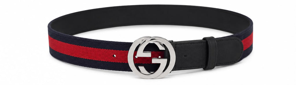 Cinto Gucci Web Belt with Interlocking G Buckle