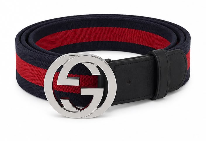 Cinto Gucci Web Belt with Interlocking G Buckle