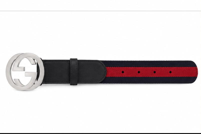 Cinto Gucci Web Belt with Interlocking G Buckle