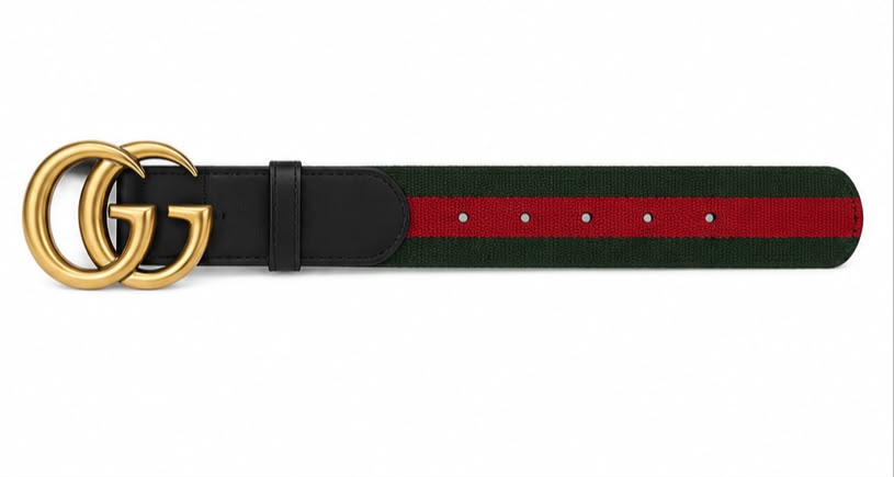 Cinto Gucci Web Belt with Interlocking G Buckle