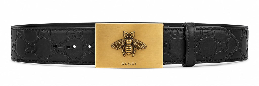 Cinto Gucci Signature Belt with Kingsnake GG Buckle