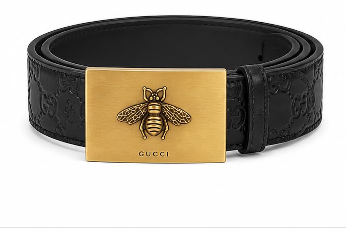 Cinto Gucci Signature Belt with Kingsnake GG Buckle