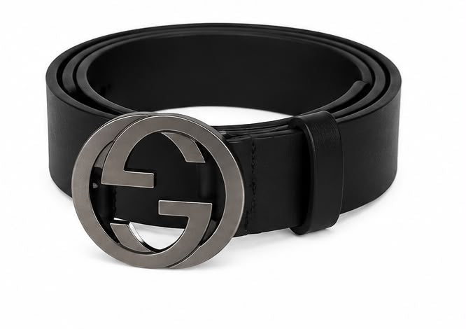 Cinto Gucci Interlocking G Leather Belt