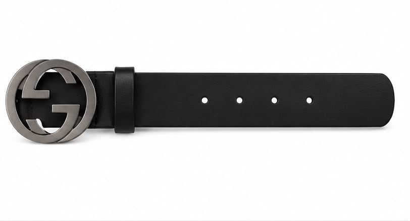 Cinto Gucci Interlocking G Leather Belt