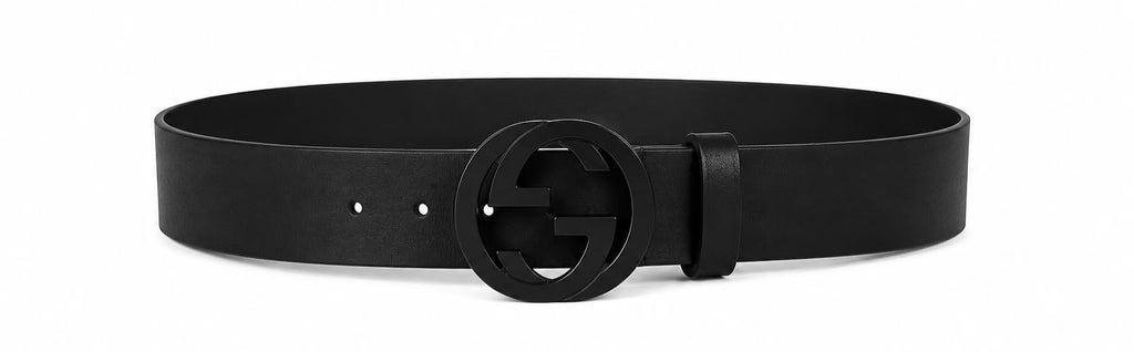 Cinto Gucci Interlocking G Leather Belt