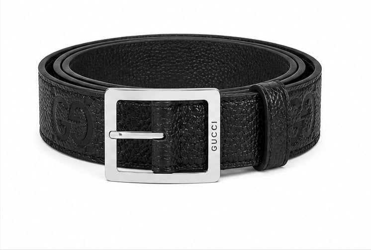 Cinto Gucci Jumbo GG Leather Belt