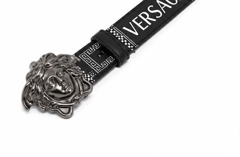 Cinto Versace Medusa Logo Jacquard Belt