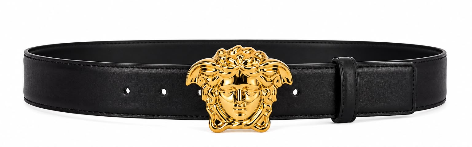 Cinto Versace Palazzo Medusa Leather Belt