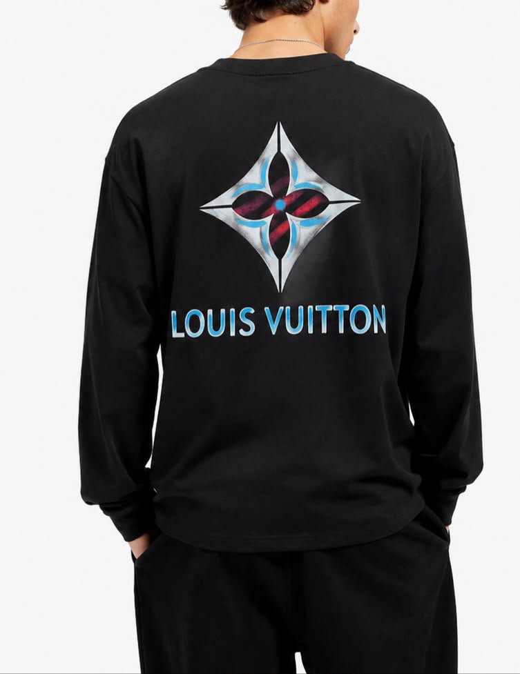 Agasalho Louis Vuitton Monogram Flower Long Sleeve T-Shirt