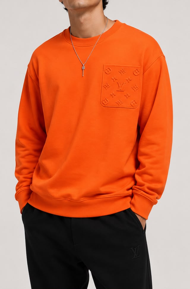Agasalho Louis Vuitton Embossed Monogram Patch Sweatshirt