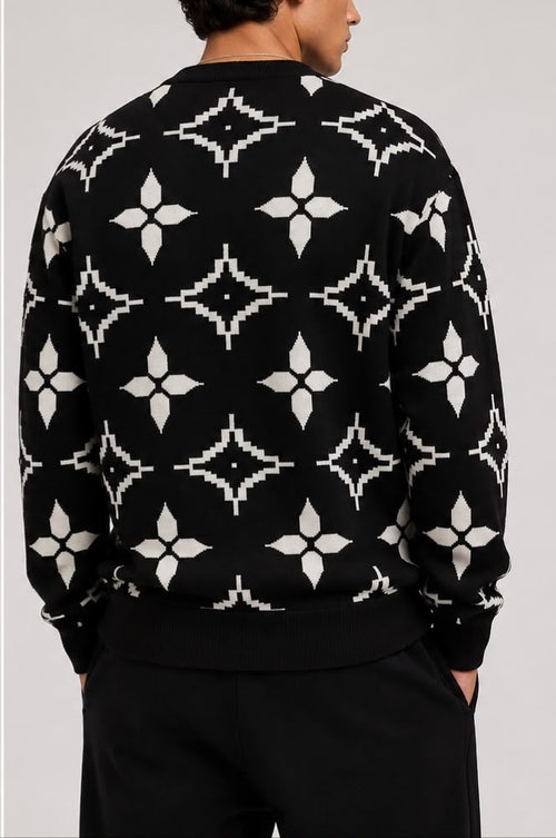 Agasalho Louis Vuitton All Over Monogram Flower Sweater