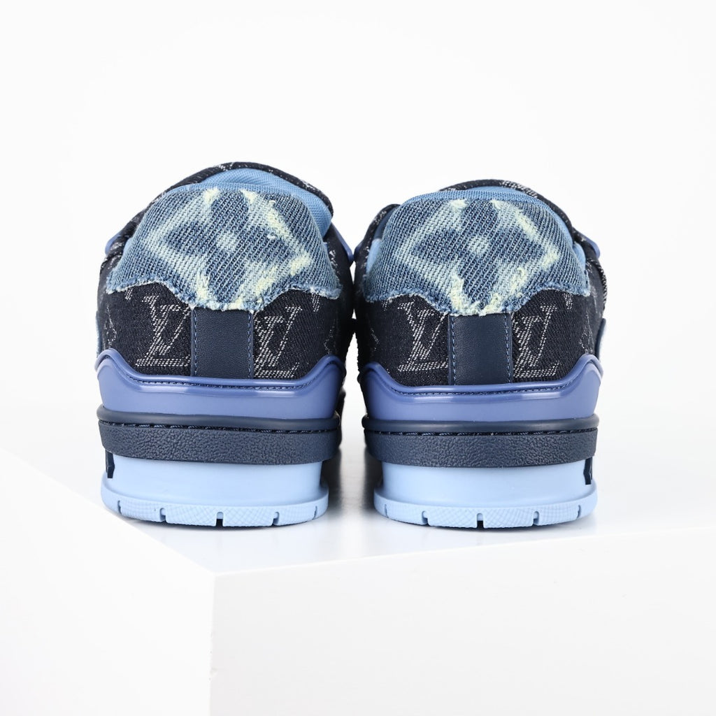 Louis Vuitton LV Trainer Sneaker Blue Monogram Denim